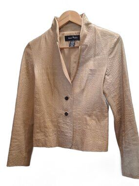 Vintage Embossed Leather Jacket